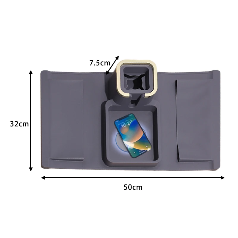 Silicone Detachable And Easy-to-clean Non-slip Sofa Armrest Coasters Allow Wireless Charging Of Mobile Phones