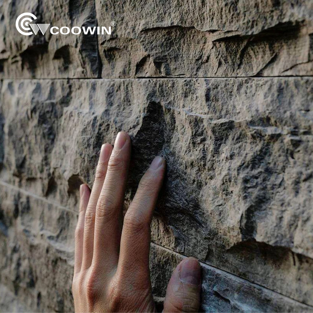 Light Weight Pu Faux Stone Panel Polyurethane Big Slab Stone For Restaurant
