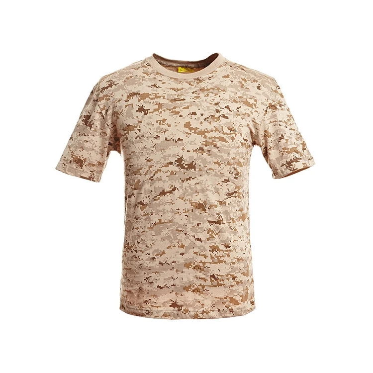 New Summer FG Camouflage Short-sleeved T-shirt Outdoor Training Physical T-shirt Sports Tactical Sweat Absorbing Breathable
