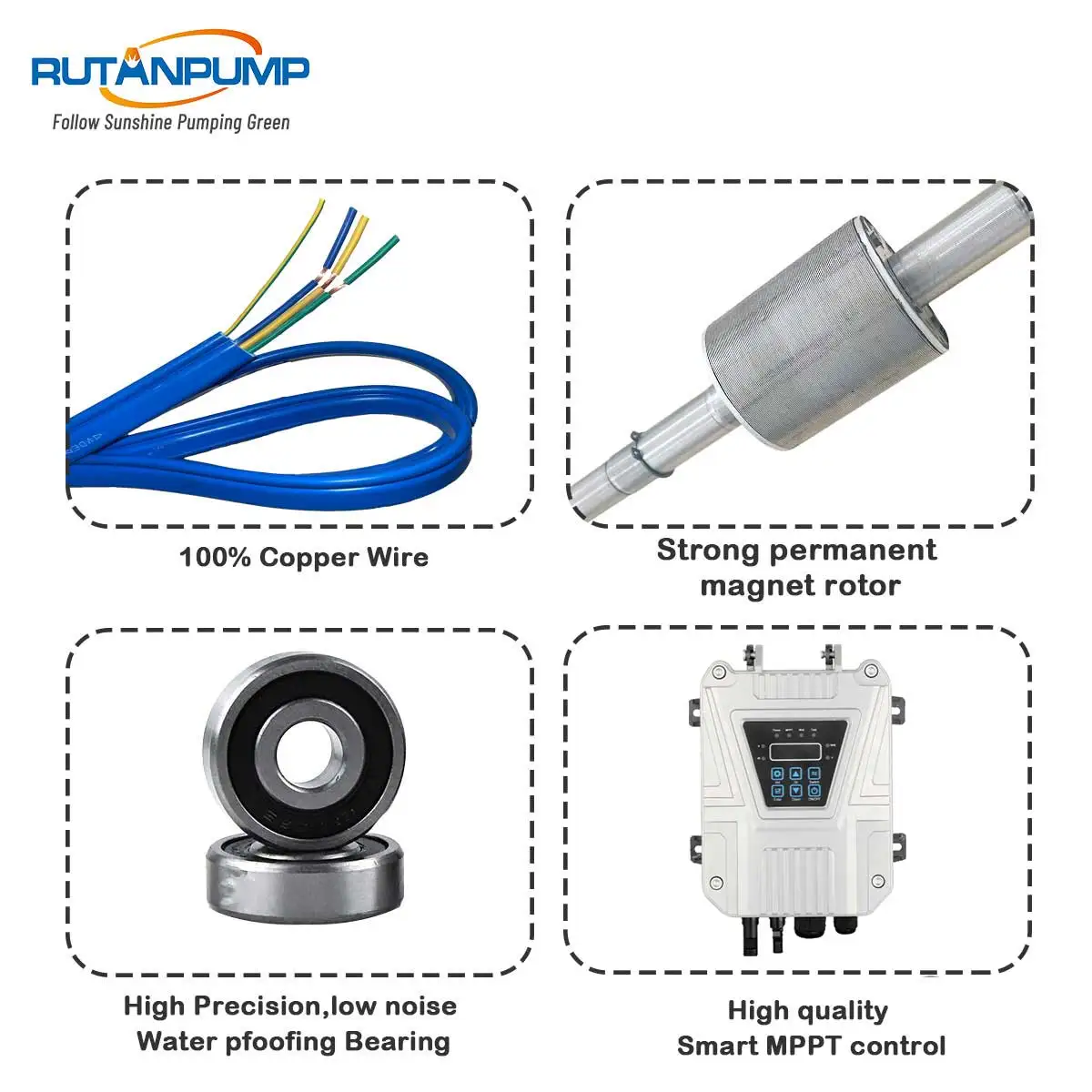 best quality borehole Brushlesssolar powered water pumps solar water pump for agriculture water pump solar for garden irrigation