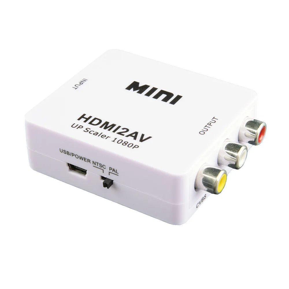 HD2AV HDMI TO RCA AV CVBS Composite Converter PAL NTSC Switch upscaler1080P