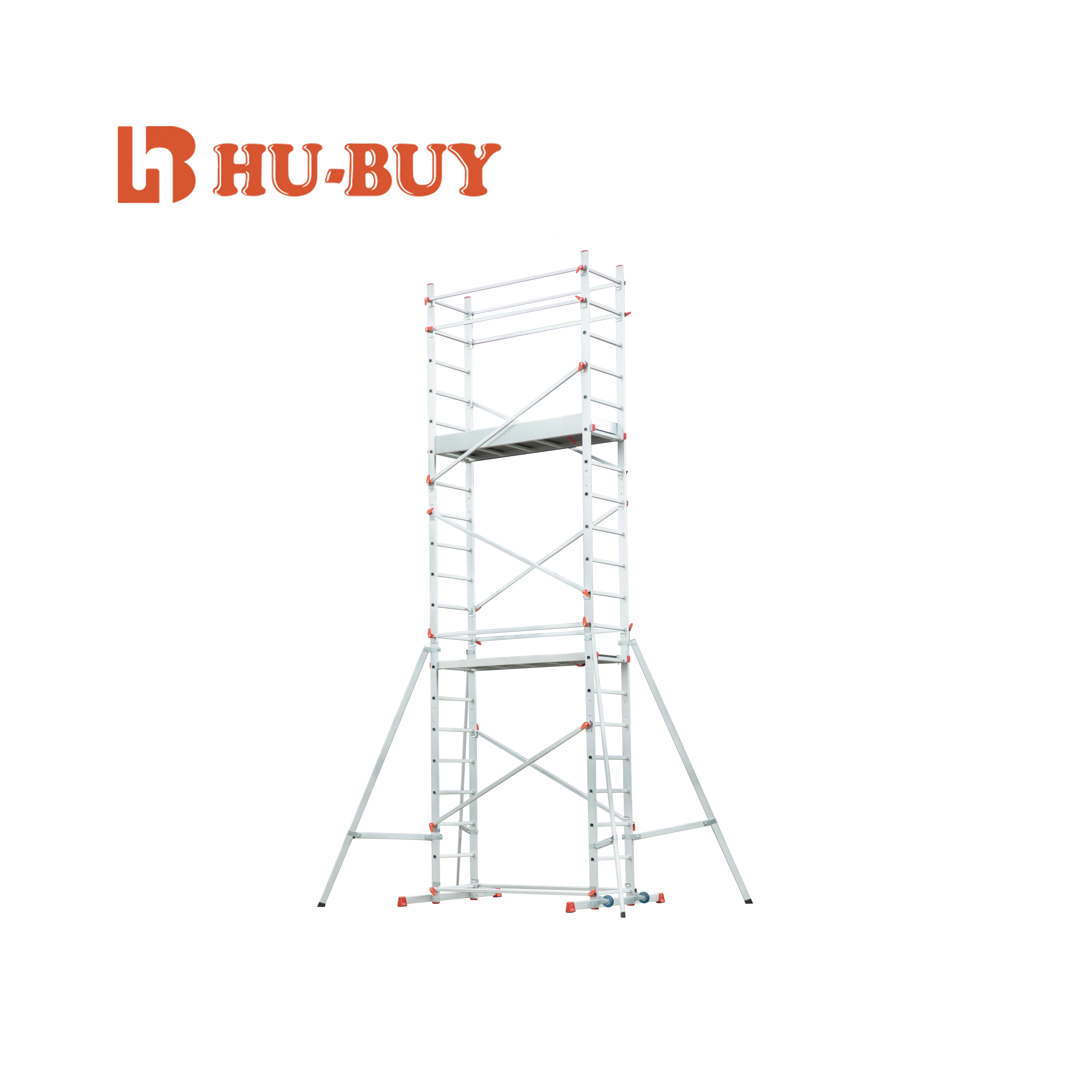 Hot sale 5.6M Aluminum Scaffold Ladder Platform Size 1560x455cm Capacity 150kg Scaffolding