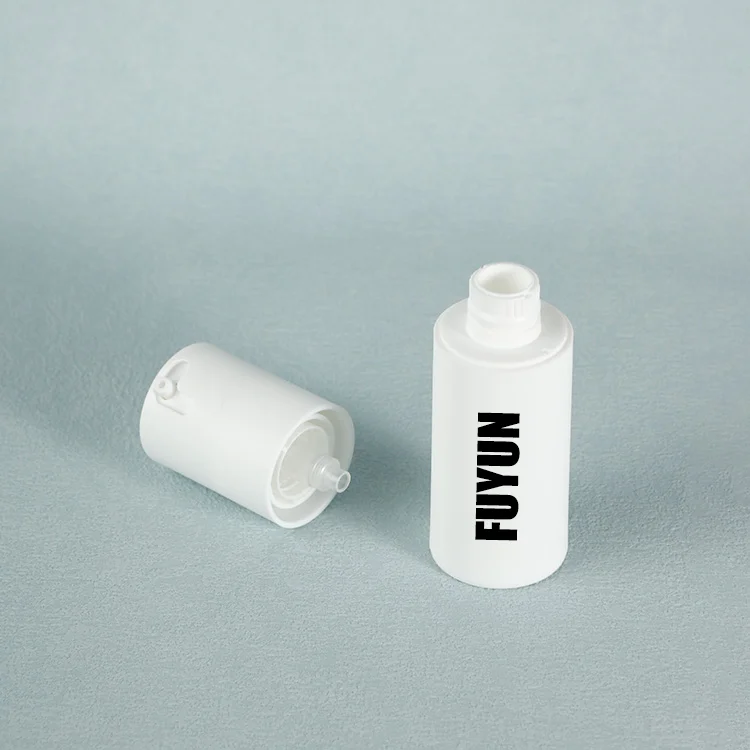 Luxury Gold Serum Essential Oil Lotion Packaging Plastic Cosmetic Glossy Black Twist Up Airless Pump Bottle