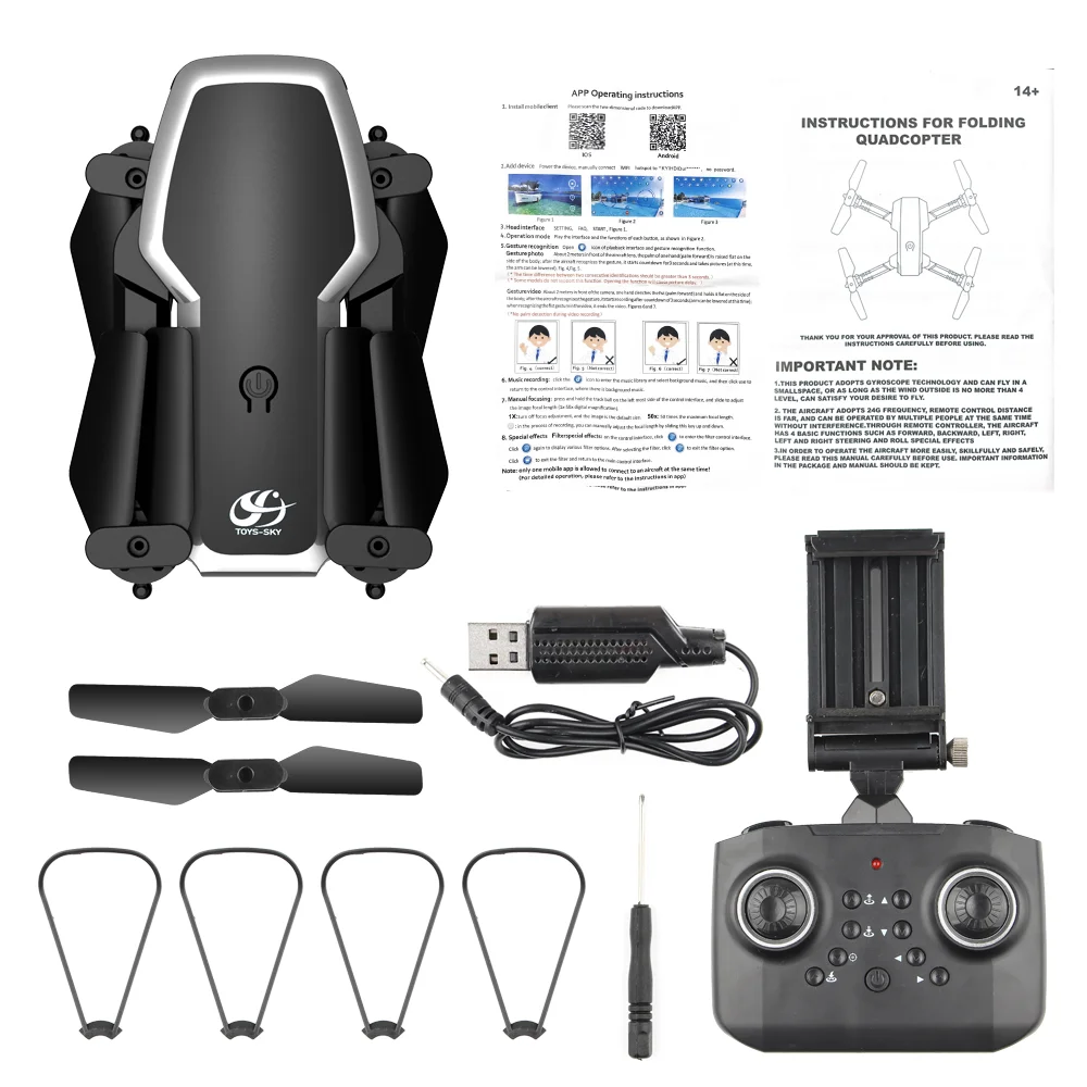 2023 S171 Mini Pocket RC Drone Quadcopter Batteries Radio Control Toys 4K HD Aerial Dron With Dual Camera