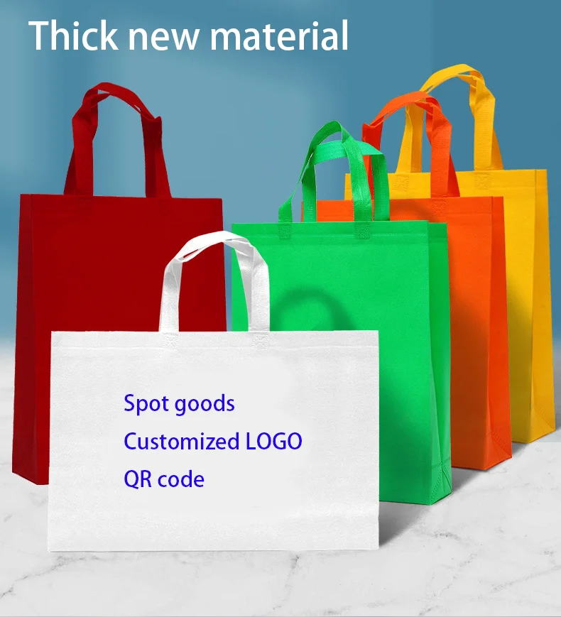 Hot Sell Eco Friendly Biodegradable Reusable Shopping  Non-Woven Tote Ecological Bag With Logo Custom