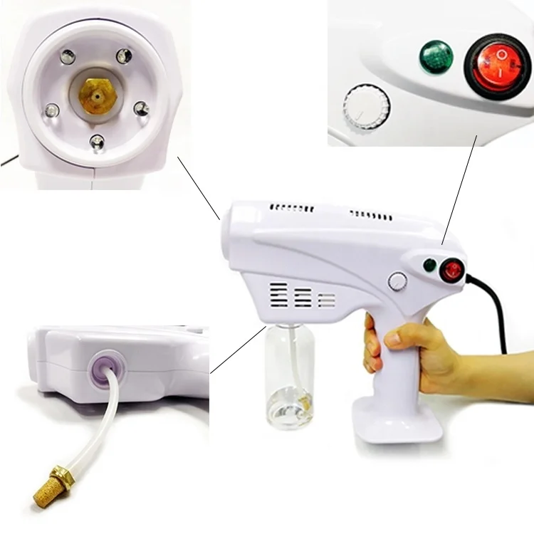 Hot sell Wholesale Cordless Portable Sprayer Fog Machine Disinfection Nano Steam Spray Gun For Car And Household