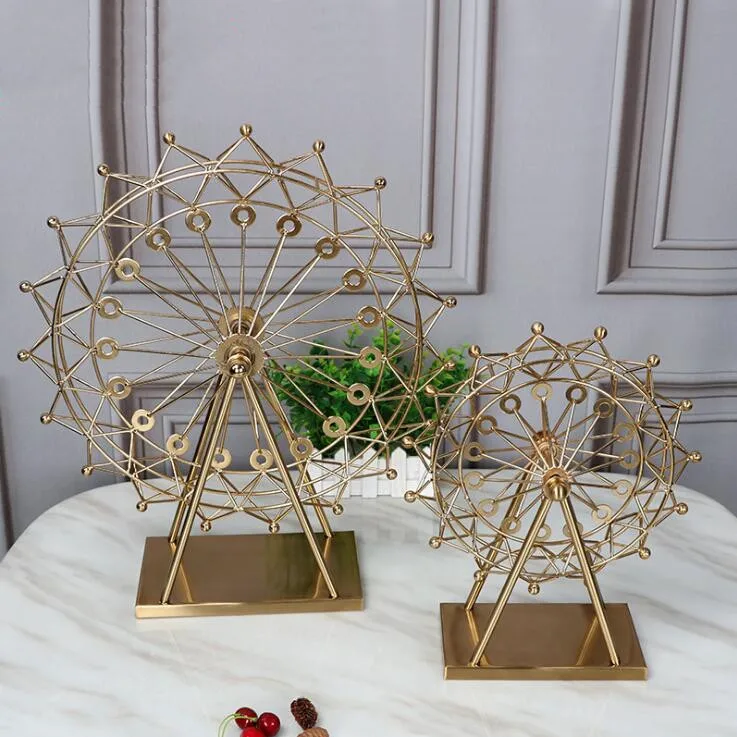 Ferris wheel Ornaments  marble iron crafts home decor luxury table Decoration  decor crafts great gifts Coffee Table Centerpiece