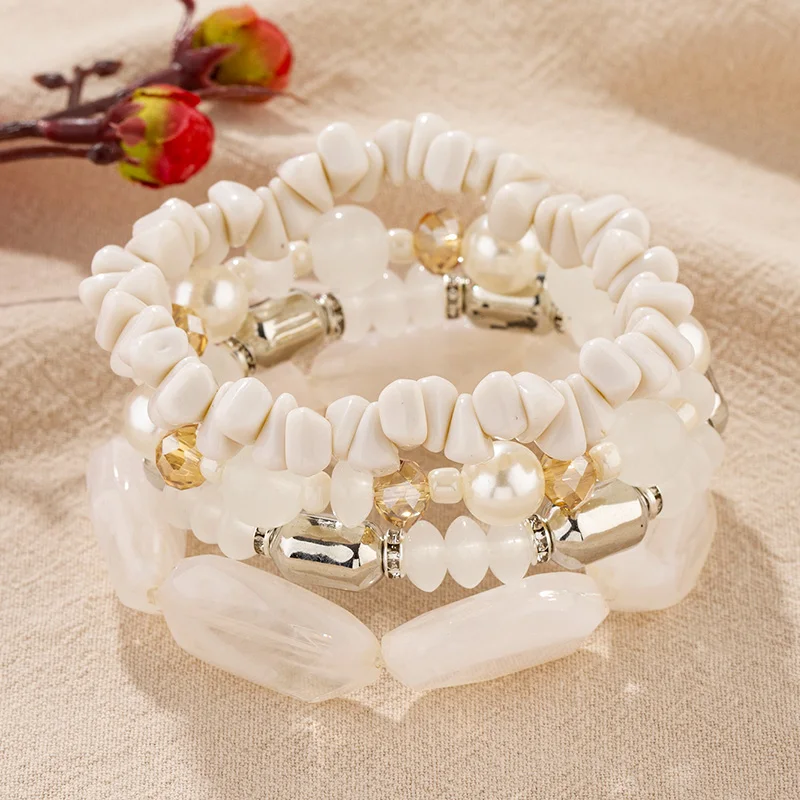 Boho style handmade beaded bracelet retro ethnic style bracelet light luxury hand accessories