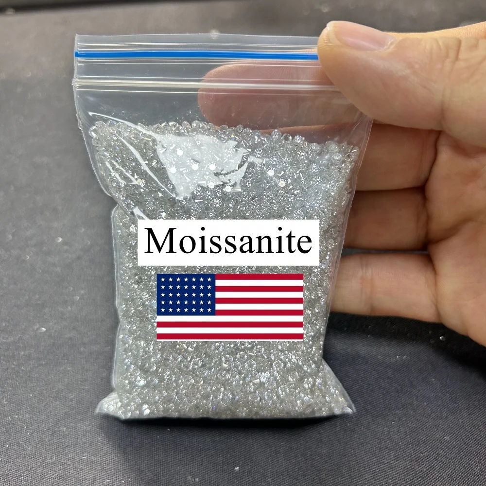 Pass Diamond 0.8-2.9mm D Color Vvs1 Vvs Loose Moissanite Stone Diamond GRA Small Size Round Brilliant Cut Melee Moissanite
