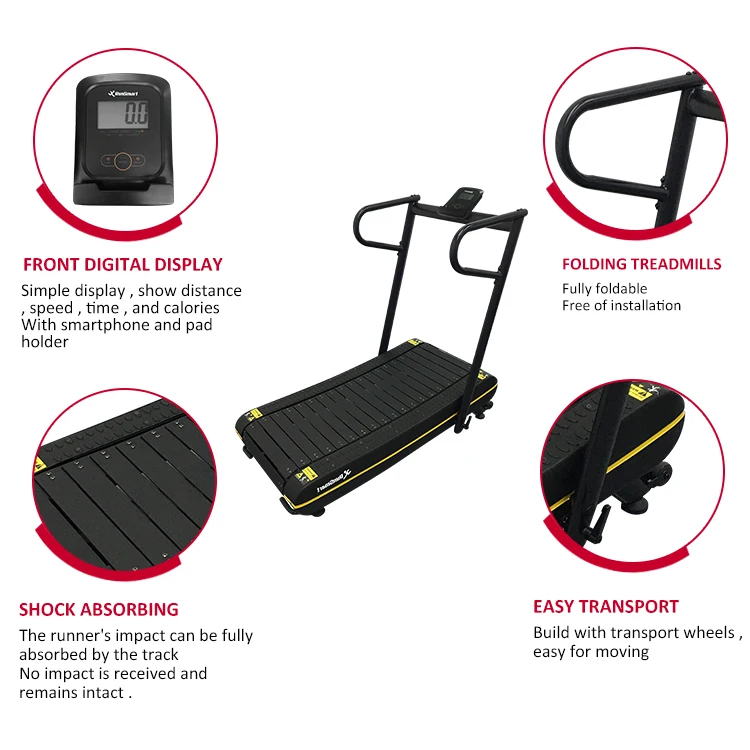 Runsmart Высококачественная изогнутая ручная беговая дорожка для домашнего использования по лучшей цене, чем деревянные беговые дорожки напрямую с завода