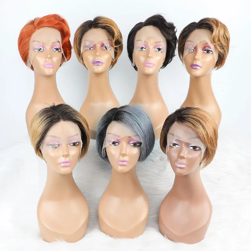 Mayqueen Wholesale Machine Made Cheap Human Hair Wigs  Pixie Cut Hot Sell best wigs For Black women