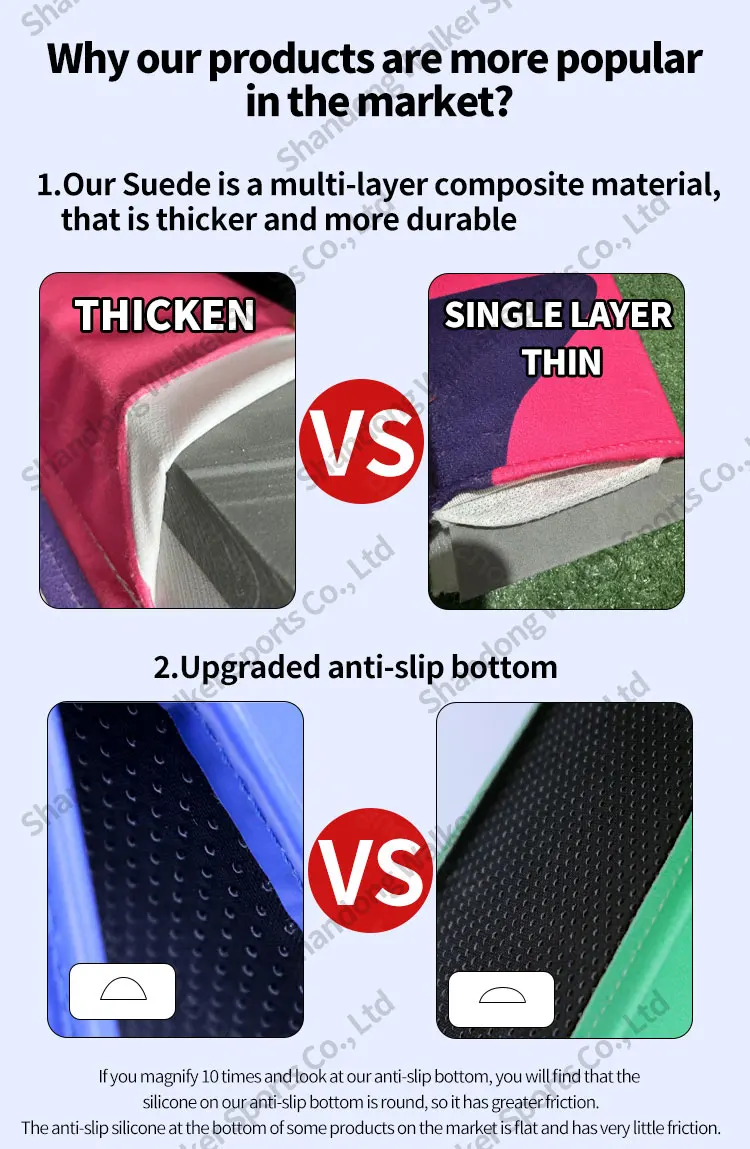 2.4m (8ft) portable gymnastics beam equipment blue pvc folding balance beam for training