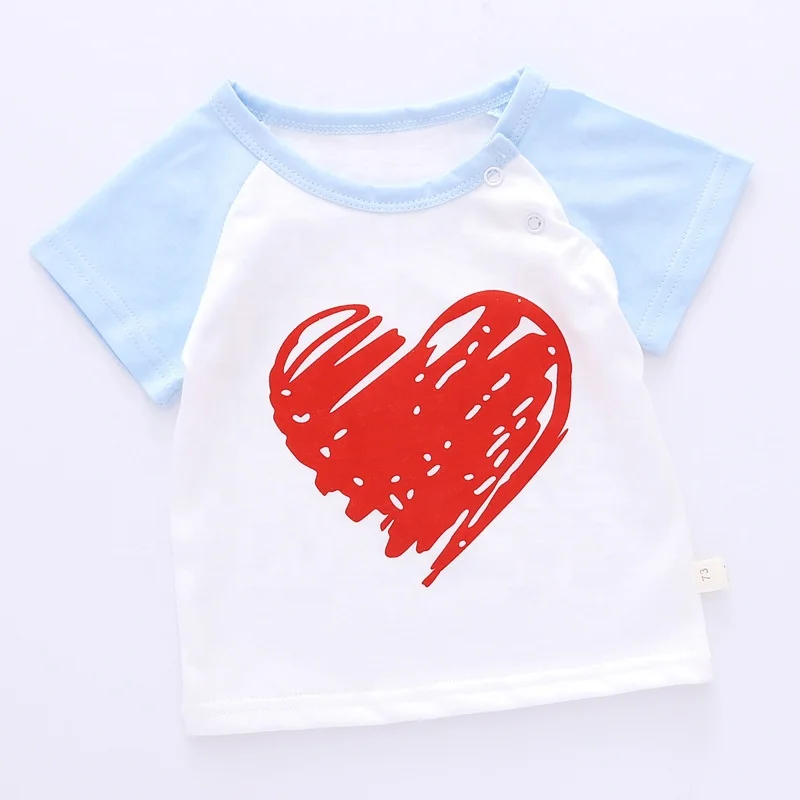 
hot sale customize high quality design your own baby and infant soft cotton printed tee shirt 