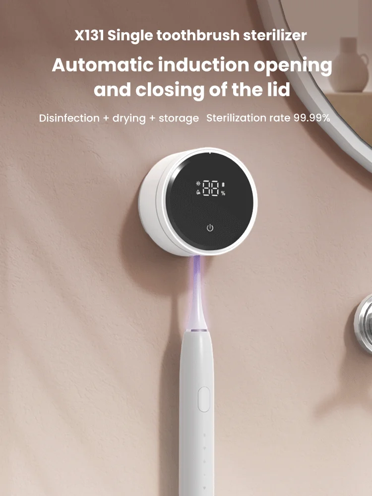 Portable USB Rechargeable UV Toothbrush Sterilizer Single Automatic 24 Hours Cycle Multi-Purpose Teeth Whitening Accessories