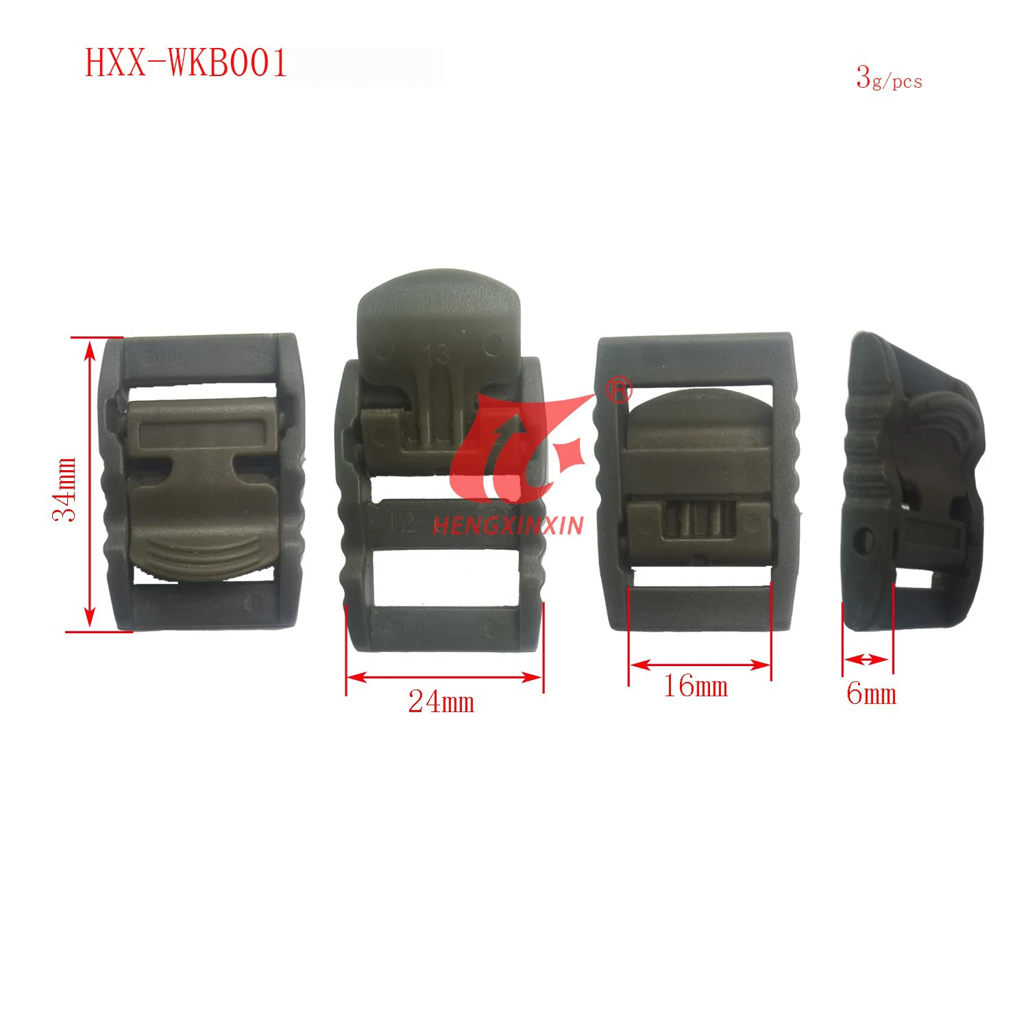 Manufacturer direct sales helmet liner five-piece set (twist buckle, 8-figure buckle, Japanese buckle, insert buckle, pull tail)