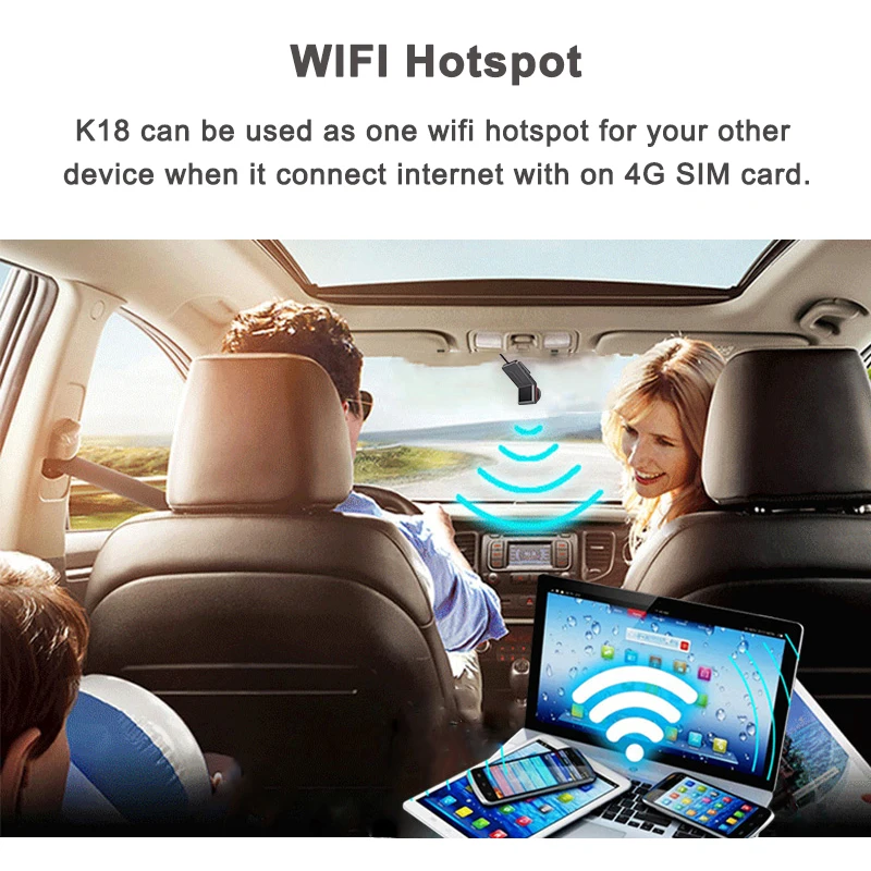 4G Dash Cam  With Dual Cameras Live Video GPS Tracking WiFi Remote Monitoring Car DVR Camera Recorder  APP Web