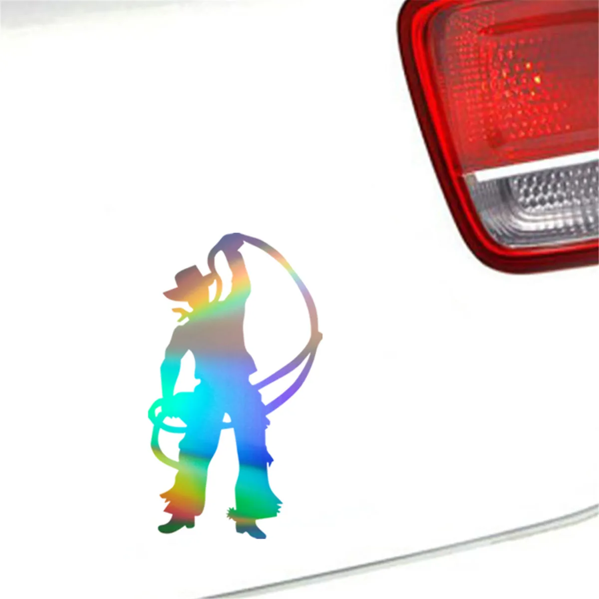 Ковбойский человек с веревкой Автомобиль Окно Дверь ноутбук Авто Грузовик виниловая наклейка подарок высечка наклейки для лэптопа Стекло