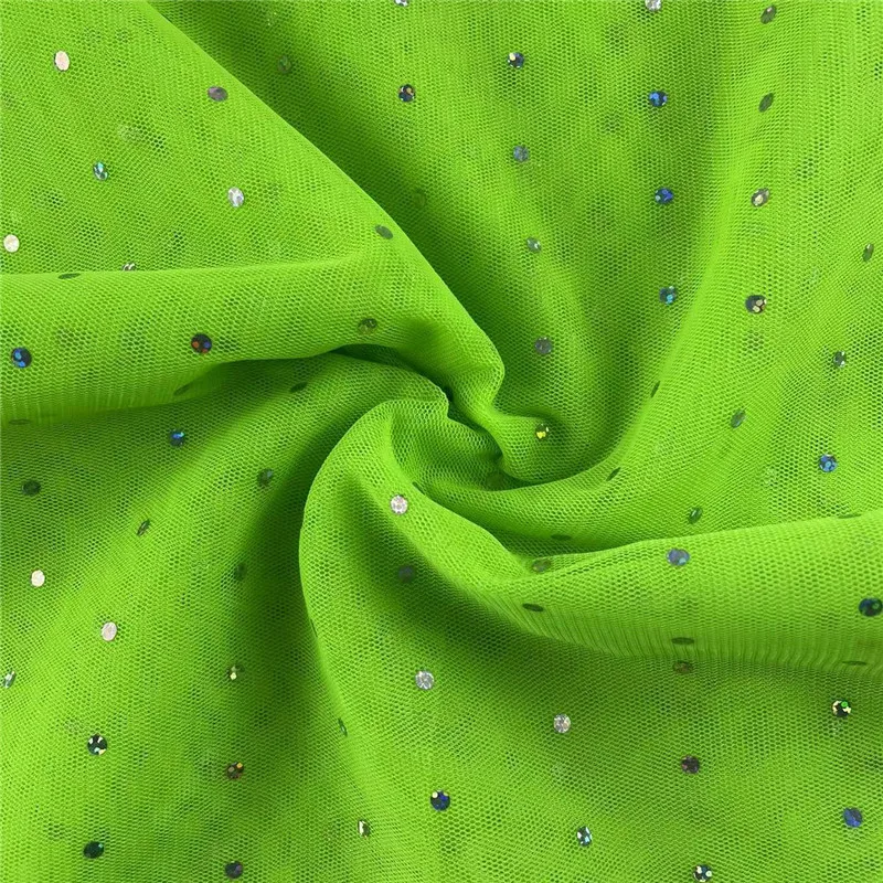 New Sample Mesh ground silver hologram colors costume dance wear holidays Dance wear Dress Fashion Fabrics 2022