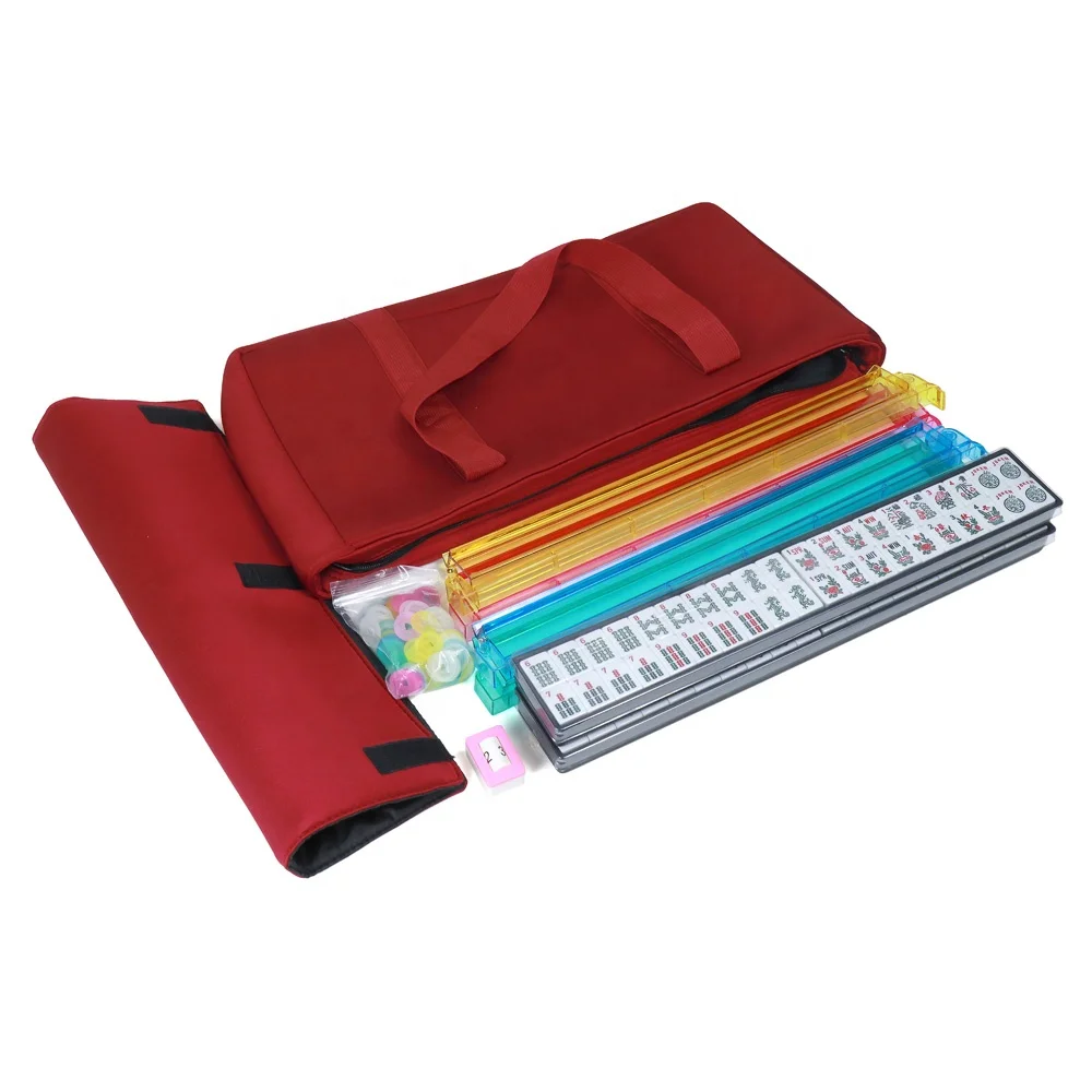 Professinal wholesesle 30mm American mahjong set 166 mahjong tiles with accessories and quilted bag for funny table game
