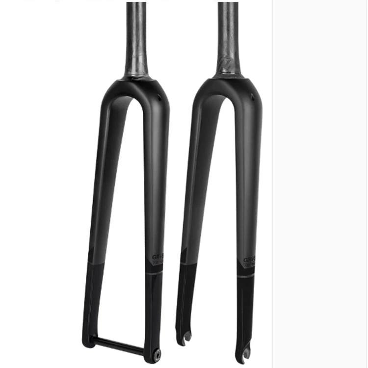TOSEEK Carbon Fiber  700C Road Bike Fork Disc Brake Gravel Bike Fork Hard Fork Thru Axle  Tapered Tube