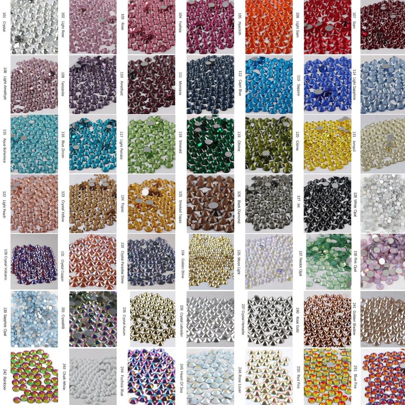 14400PCS Multicolor Hot Selling 4A Quality Flatback Crystal Bulk rhinestones Diamond Silver Base Glass Rhinestone For Garment