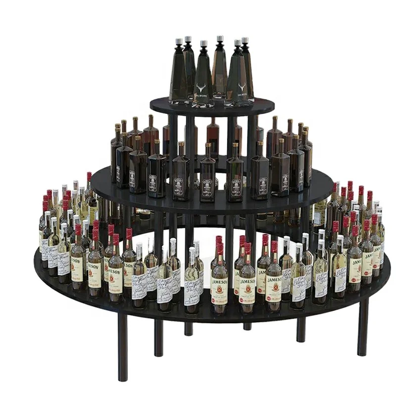 Деревянный стеллаж для виски и алкоголя дизайнерский интерьер магазина винного настенный шкаф ликера шампанского