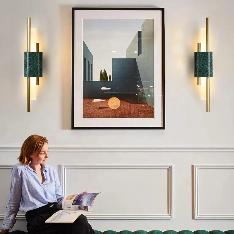 Современный минималистский светодиодный настенный светильник в скандинавском стиле для спальни прикроватной кухни украшение интерьера минималистская лампа