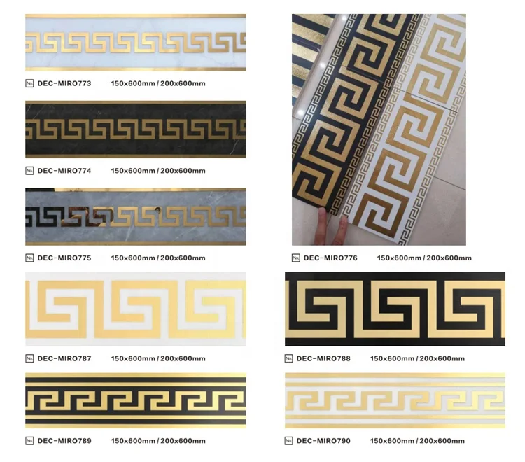 Customized Design mosaic decor Direct Selling Italian decorative tiles pattern Mosaic Gray non-slip polishing ceramic tile