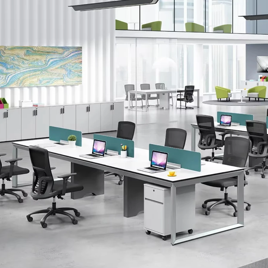 10 человек офисные модульные перегородки из МДФ рабочая мебель для сотрудников стол рабочего стола