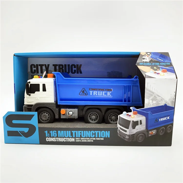 New Arrival 2024 Top Seller Children Toy Inertial Construction Truck Multi Function With Music And Light Generating Gas