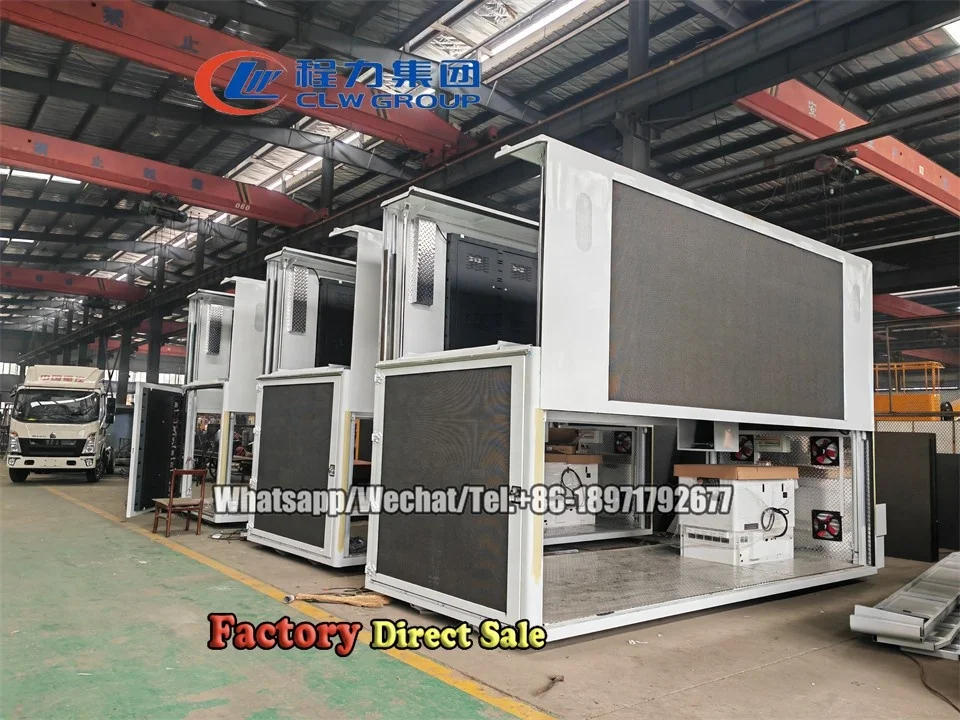 3 sides Full Color Mobile Led Vehicles Advertising Equipment Led Truck Body For Sale