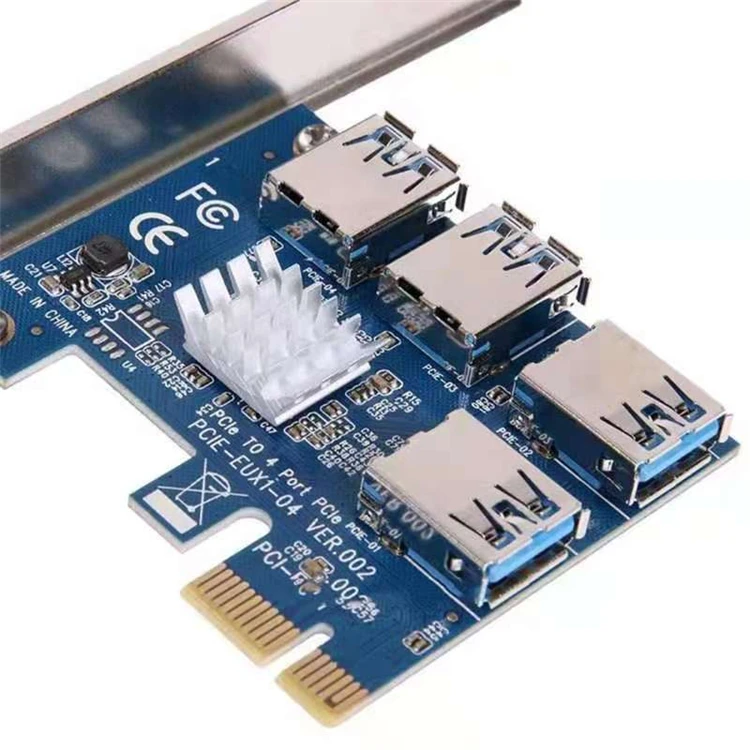 Адаптер Ruicorp PCI-E с 1X на 4 USB 3 0 для PCIE 16X карта расширения PCI Express усилитель порта концентратор