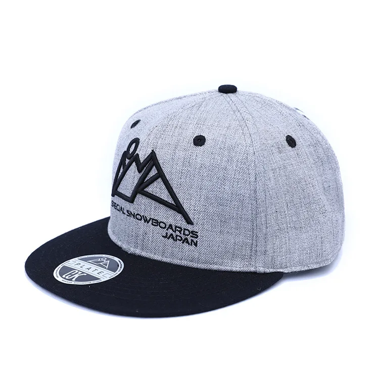 Custom Logo Embroidery Cotton Women Flat Brim Adults Plain Mens Hats 6 Panel Blanks Customize Snapback Caps Hats for Men