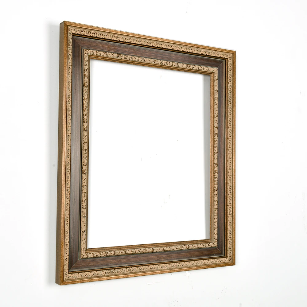 Custom Ornate Golden Canvas Art Oil Painting Frame Solid Wood Gold Painting Frames