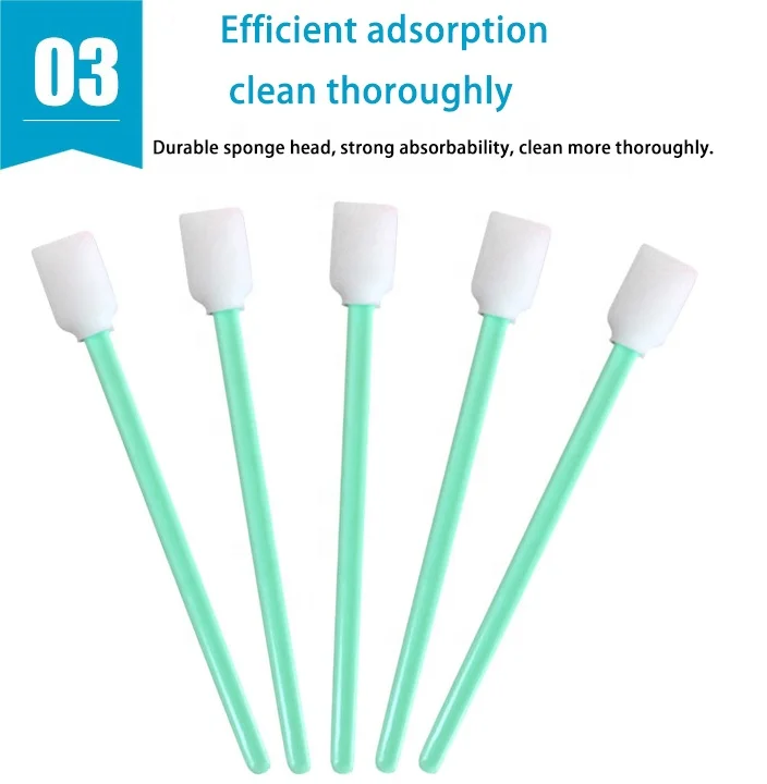 Dust-free sponge rod printer nozzles industrial wiping swabs UV printer swabs ink brush sponge rods