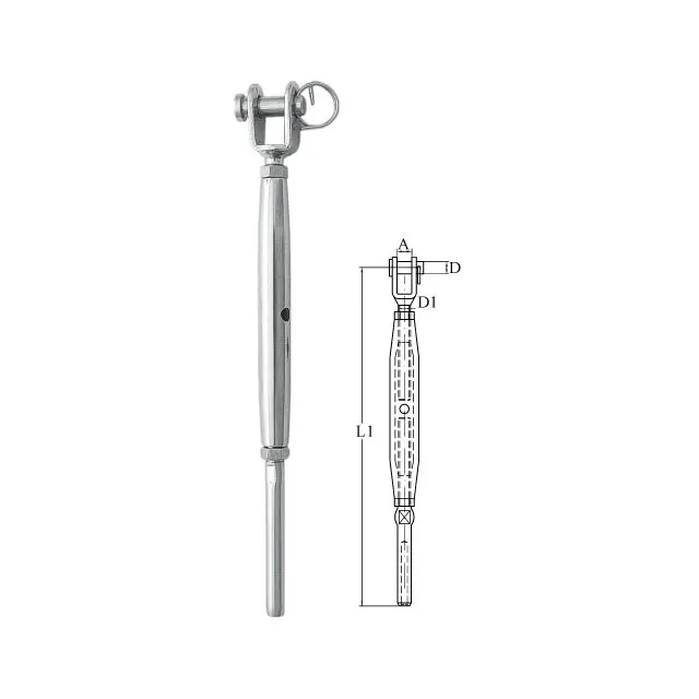 stainless steel rigging screw jaw & wire rope terminal welded form european type