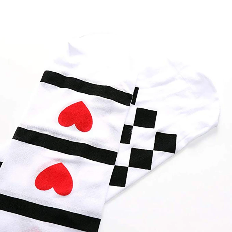 Оптовая продажа, женские колготки для косплея, танцевальные колготки с красным сердцем, чулки, костюмы