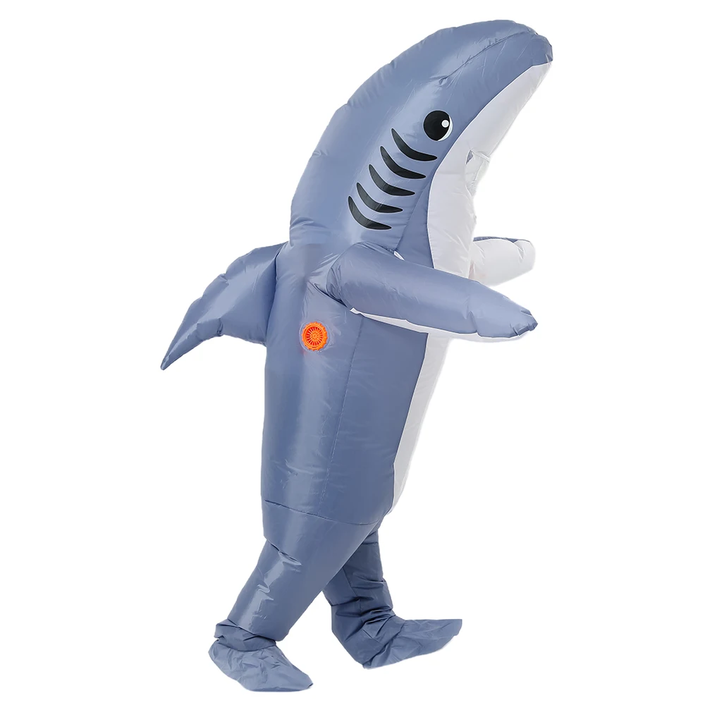 Adult Inflatable Shark Blow-up Halloween Carnival Party Costume