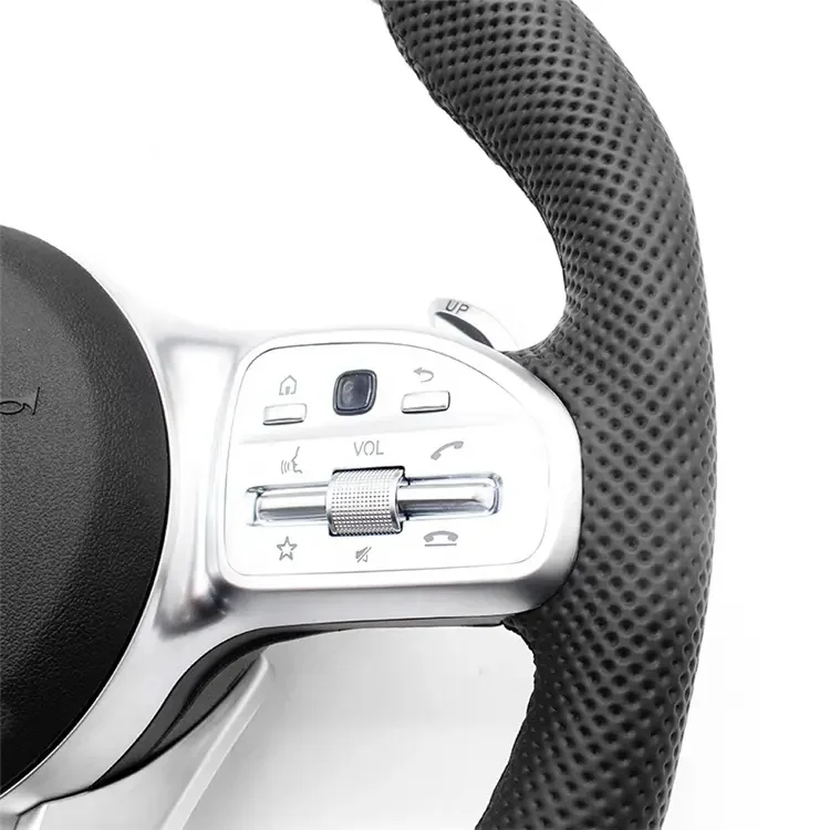For Benz AMG GTR GT C63 A45 S63 S65 G500 G63 E63 GLE63 GLC63 W205 W222 W213 full leather LED Carbon Fiber Steering Wheel