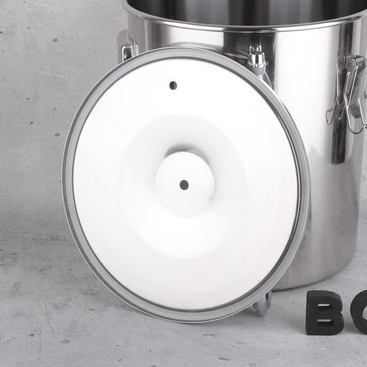 Stainless Steel Commercial Large Airtight Container Beer Barrel Pot With Seal Lid