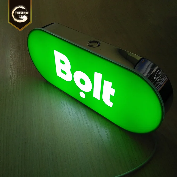 Custom signage maker logo sign lightbox light up signage usb taxi car light box