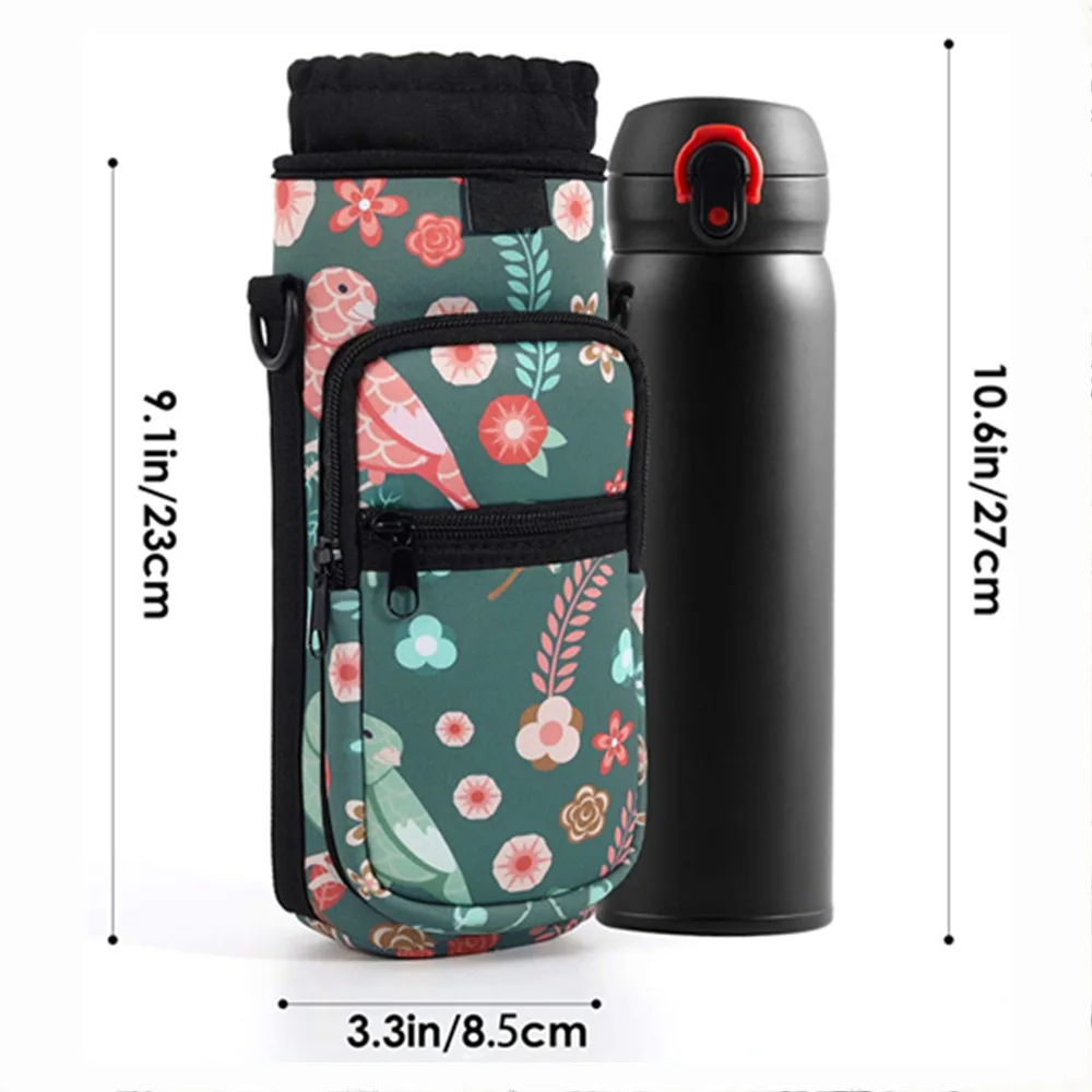 Custom Neoprene Bottle Carrier Adjustable Shoulder Strap Sports Insulated Water Bottle Holder Sling Bag for Hiking water bottle
