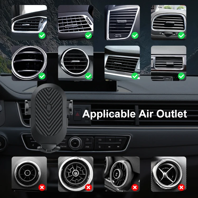 Flexible 2 in 1 Windshield Air Vent Mobile Phone Holder Strong Sticky Gel Pad Stable Car Phone Mount Holder