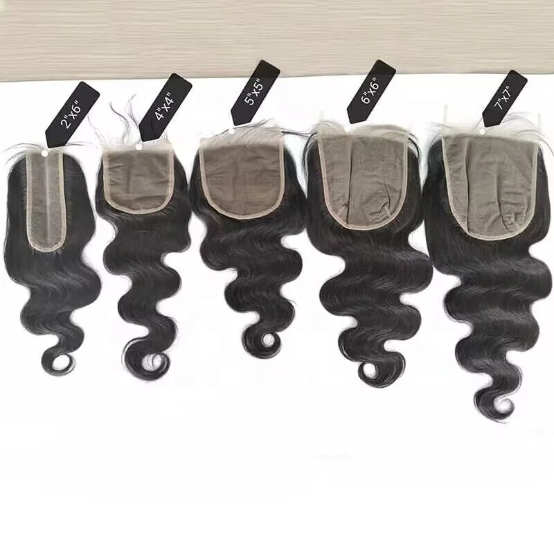 Real HD Lace Closure Pre-plucked Invisible Swiss Lace Closure Small Knots Natural Human Hair Undetectable Melted Lace Frontal