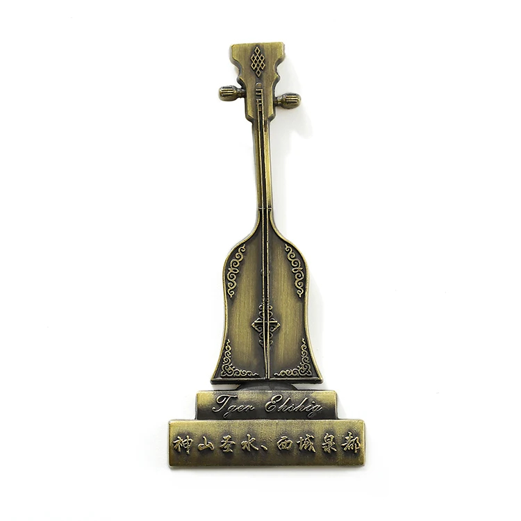 Custom metal musical instrument erhu guitar fridge magnets