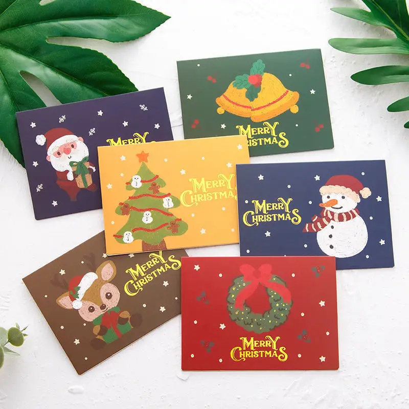 Custom Merry Christmas Greeting Card with Envelopes for Celebration Christmas New Year Cards