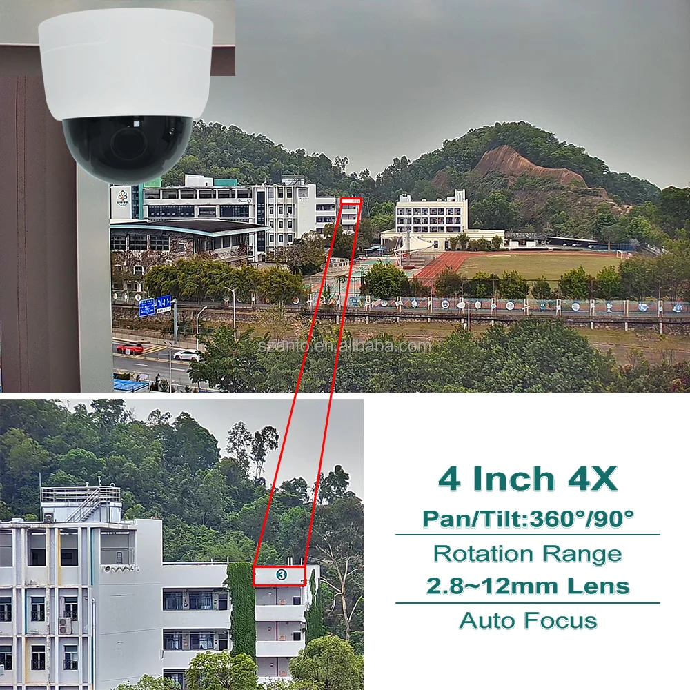 Danale app variable focus dome camera WDR IMX307 1080p vandal-proof outdoor camera 4inch poe mini cameras