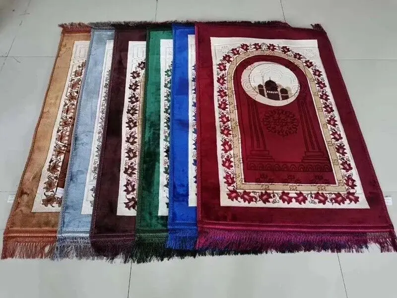 Best Seller Islam Prayer Rug Muslim Prayer Mat for Prayer Customized Rectangle Machine MADE Yellow Grey Black White Rug