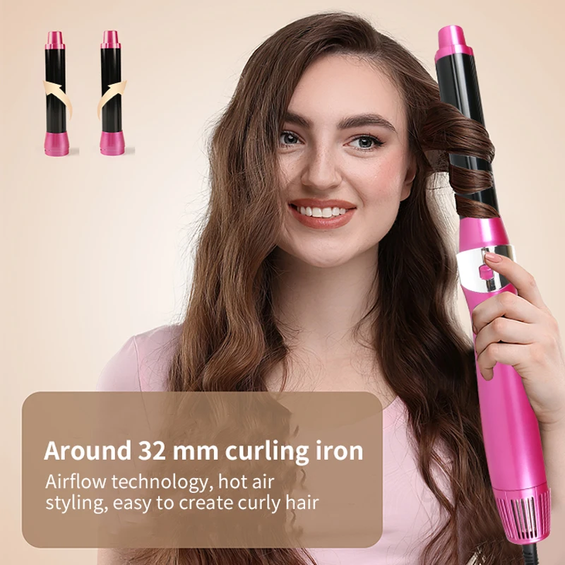 Ulelay mini travel size white 240v international european 9 in 1 hair dryer brush set kitprofesional  for  hair tools