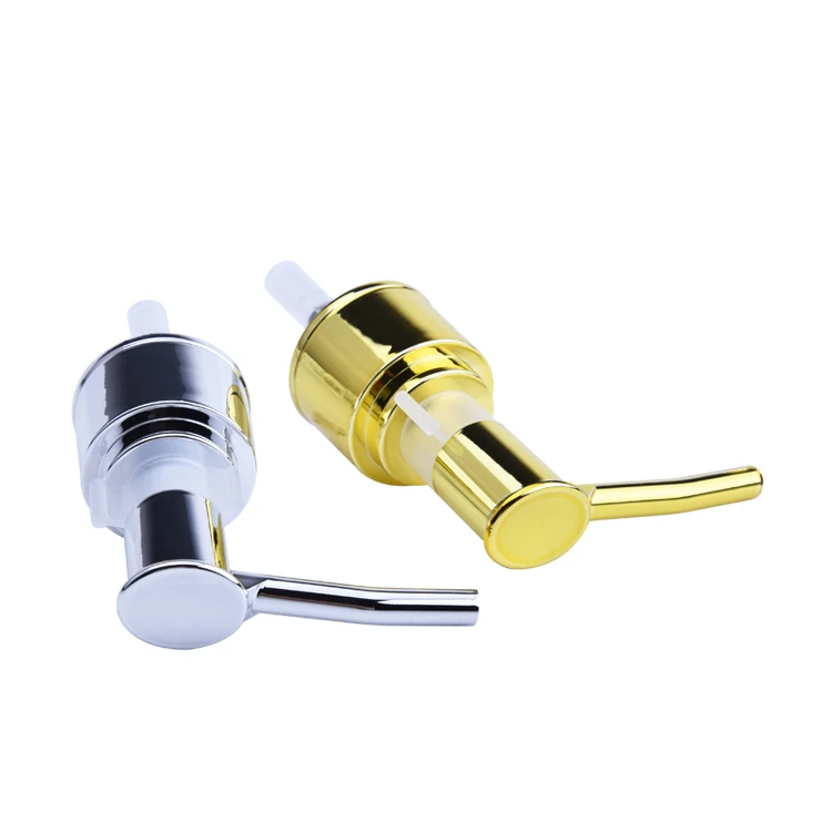 Non Spill liquid soap pump dispenser silver plastic lotion pump clip lock